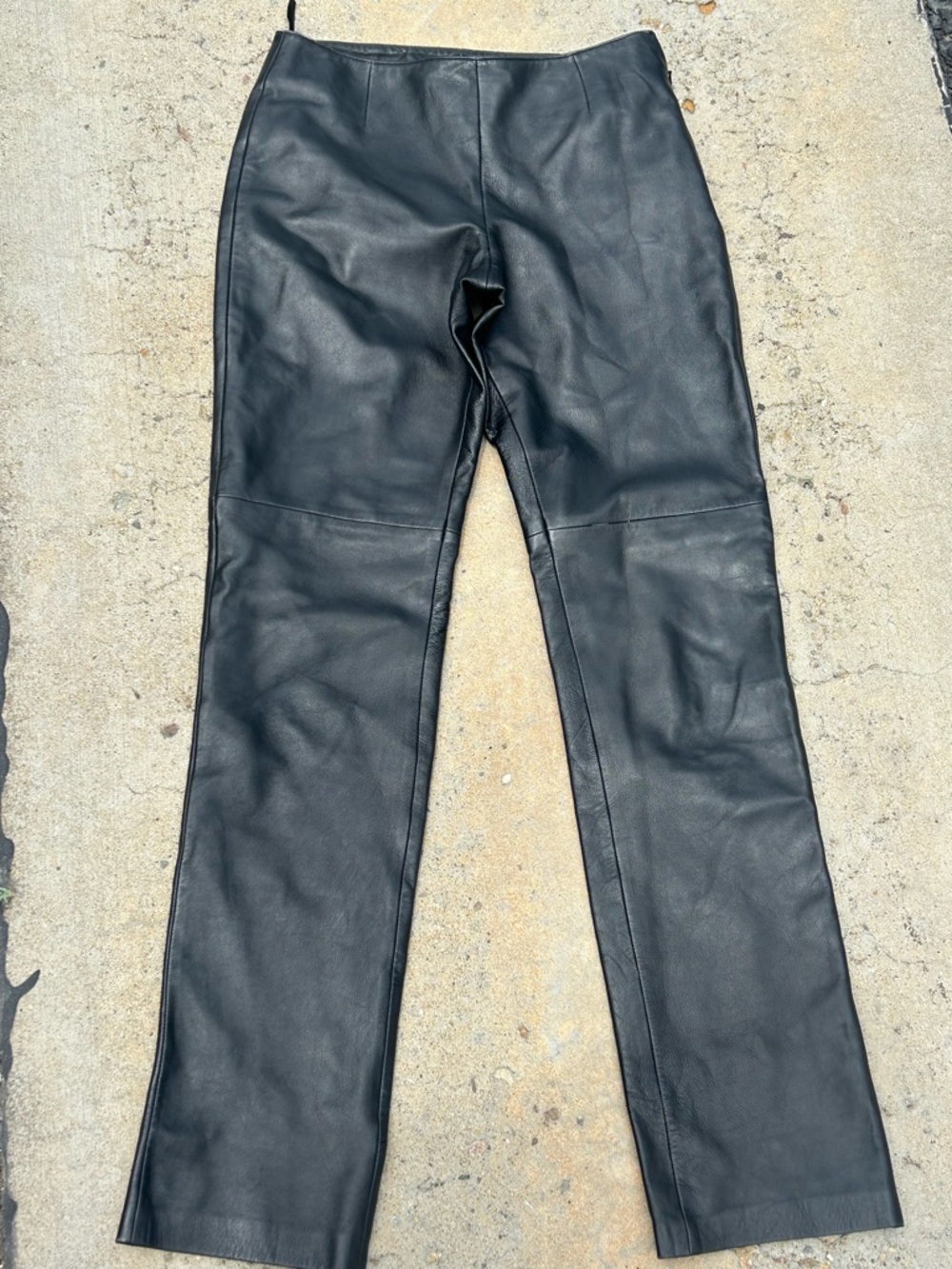 Moda International VTG Black Leather Pants